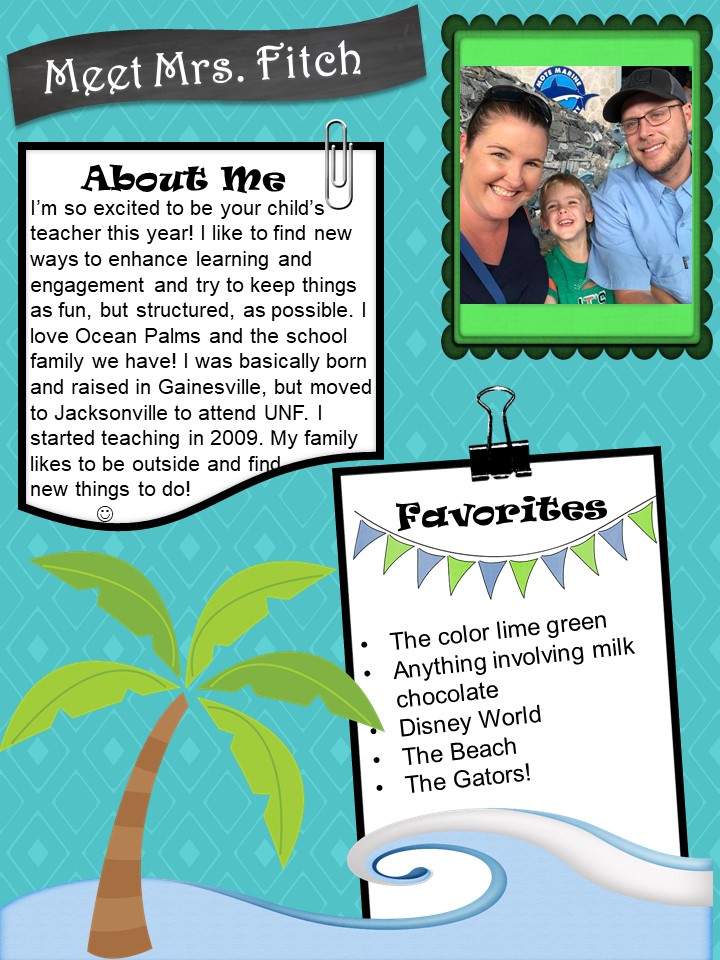 Meet Ms Fitch Ocean Palms Elementary School